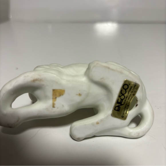 VTG Enesco Ceramic Kitty Cat laying Tabby Tiger Stripe Calico Figurine 3.5" 1984 - Picture 4 of 4